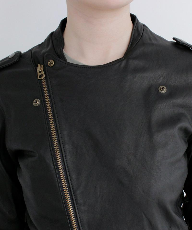 sheep leather ライダースブルゾン