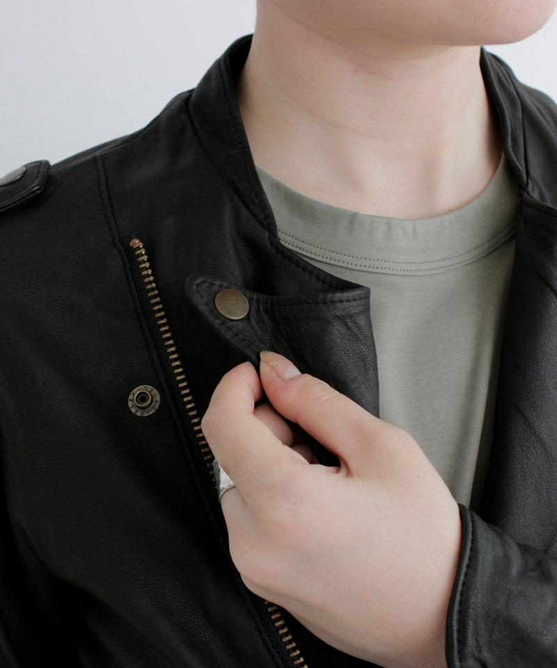 sheep leather ライダースブルゾン