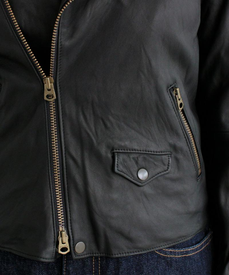 sheep leather ライダースブルゾン