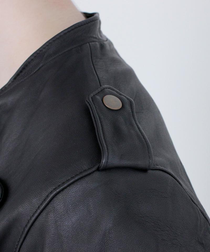 sheep leather ライダースブルゾン