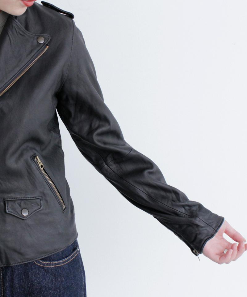 sheep leather ライダースブルゾン