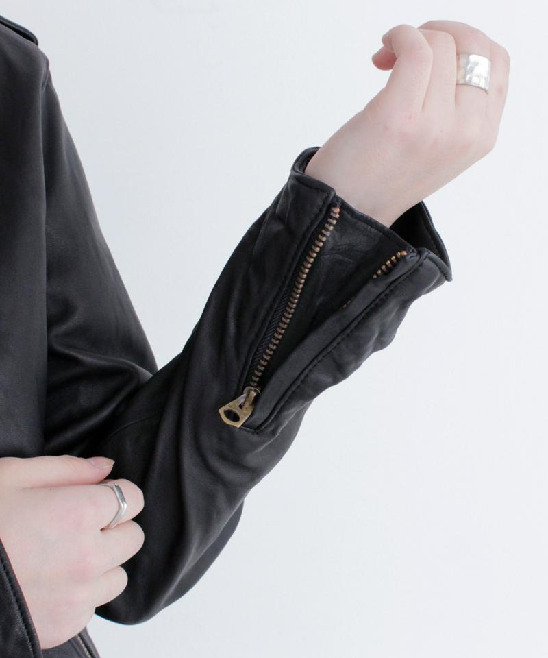 sheep leather ライダースブルゾン