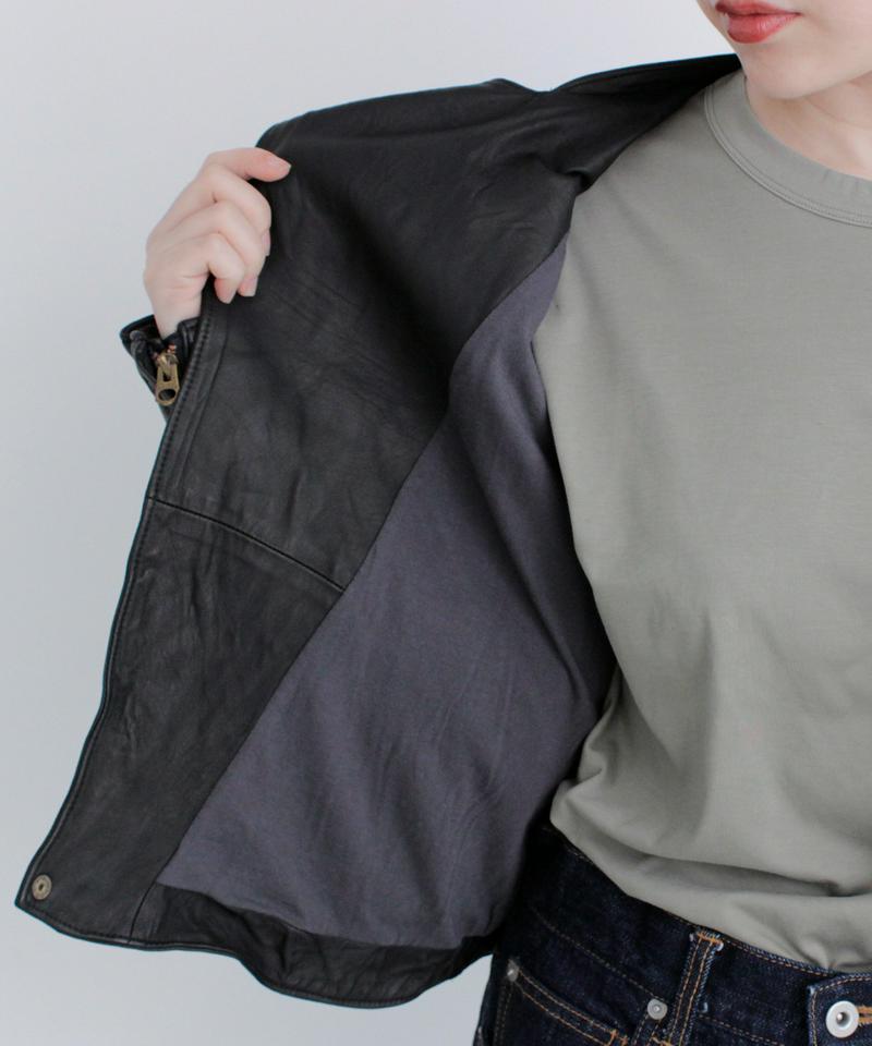 sheep leather ライダースブルゾン