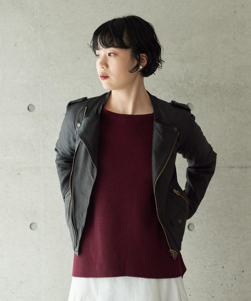 sheep leather ライダースブルゾン