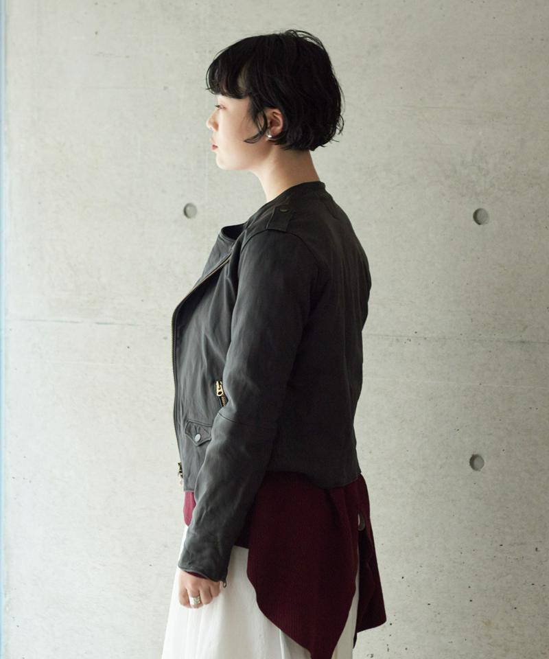 sheep leather ライダースブルゾン