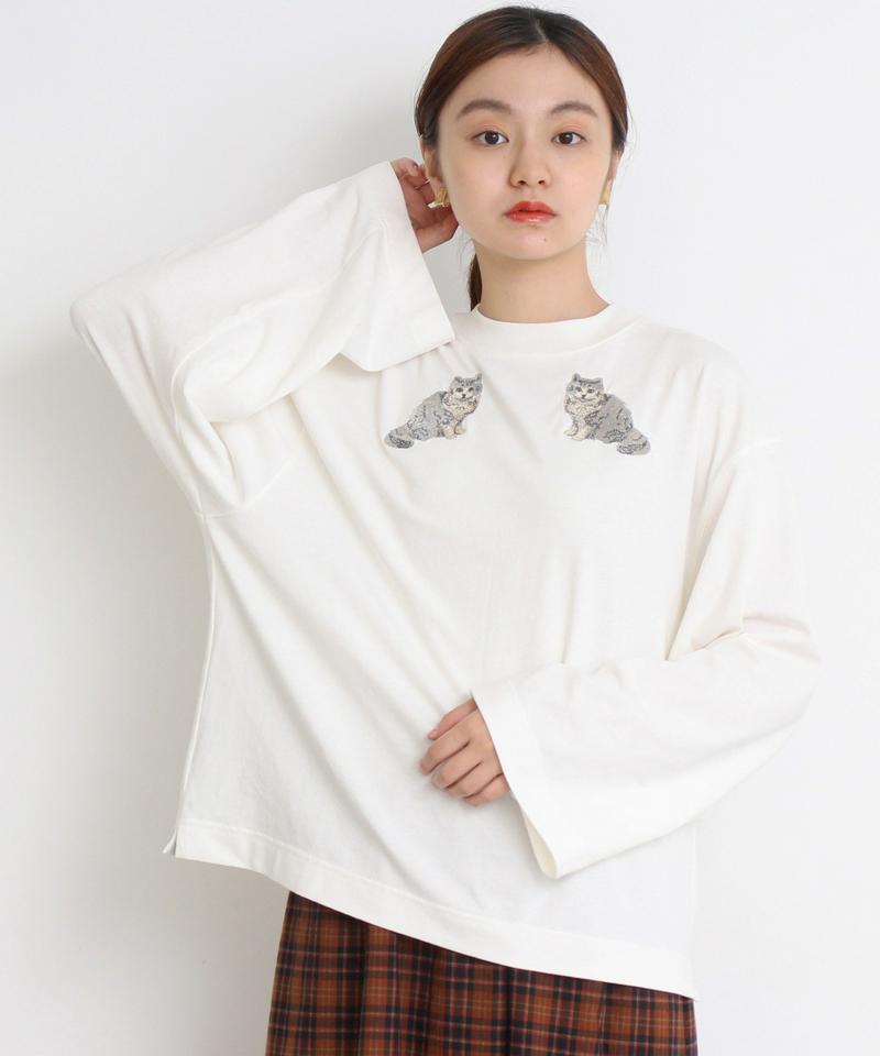 ≪WEB別注≫ eiπe アメショ刺繍　ロンT（eiπe）