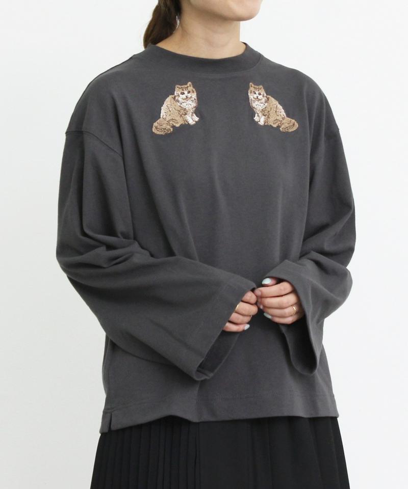 ≪WEB別注≫ eiπe アメショ刺繍　ロンT（eiπe）