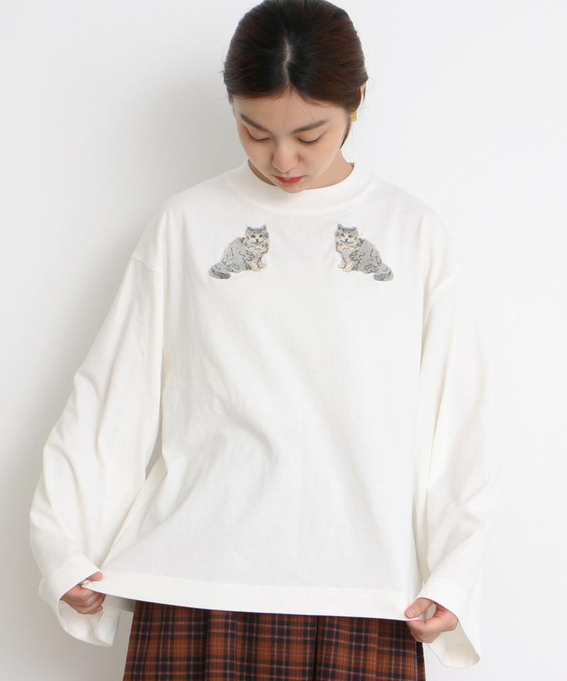 ≪WEB別注≫ eiπe アメショ刺繍　ロンT（eiπe）