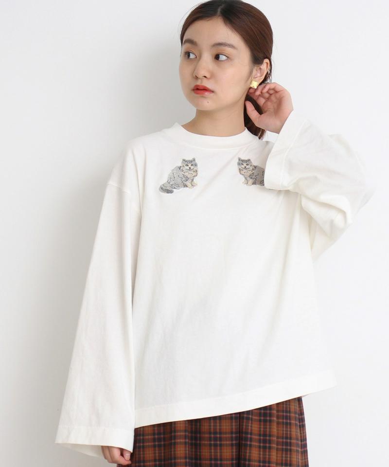 ≪WEB別注≫ eiπe アメショ刺繍　ロンT（eiπe）
