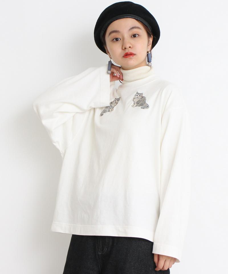 ≪WEB別注≫ eiπe アメショ刺繍　ロンT（eiπe）