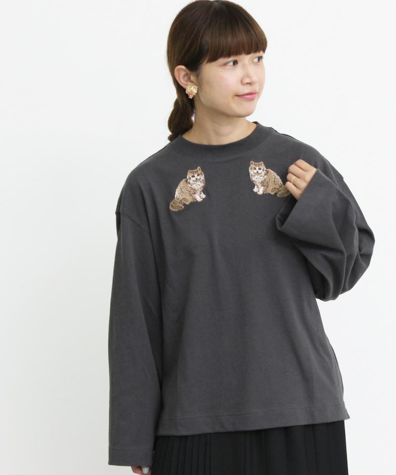 ≪WEB別注≫ eiπe アメショ刺繍　ロンT（eiπe）