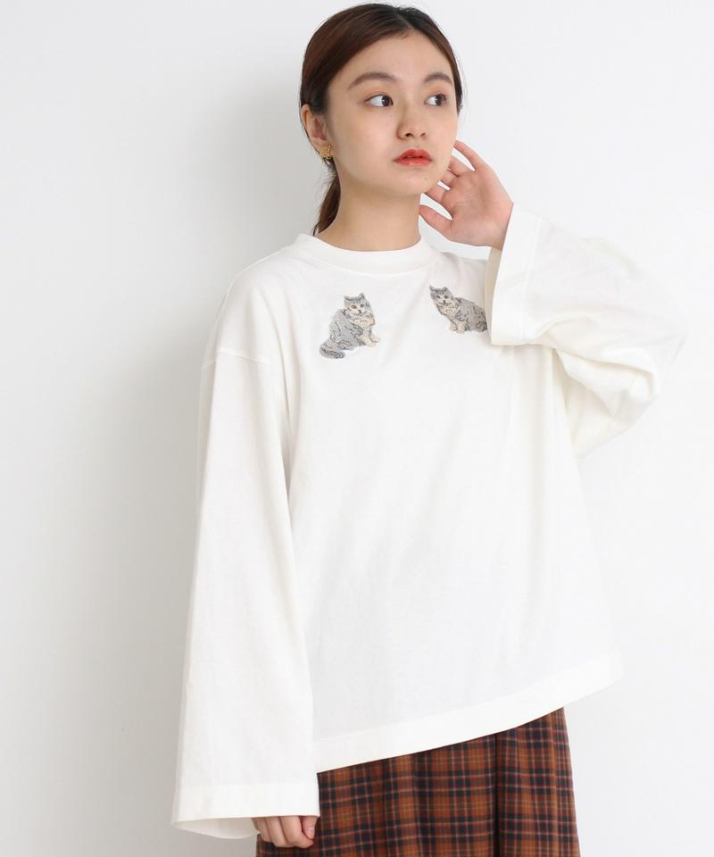 ≪WEB別注≫ eiπe アメショ刺繍　ロンT（eiπe）