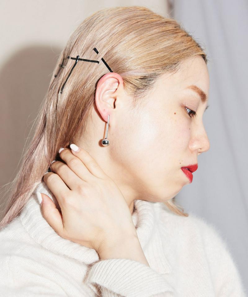 淡水パール　アシメバーピアス