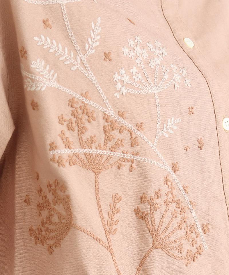 ディルの花刺しゅう　ゆったりシャツ