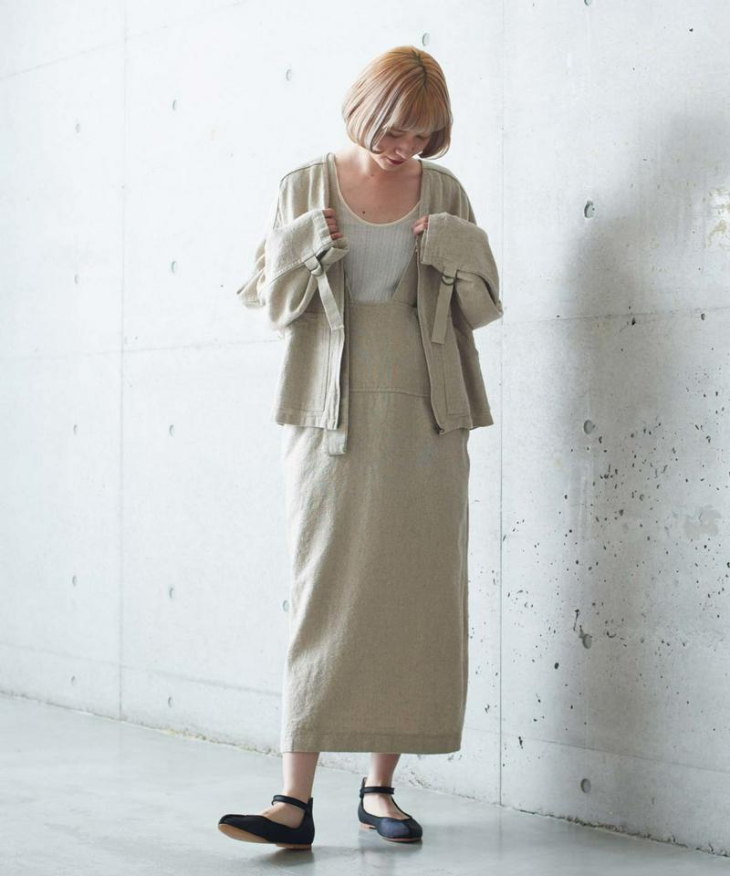 ○4.5/-C/LオックスVネックワイドブルゾン（cardo fabrica）
