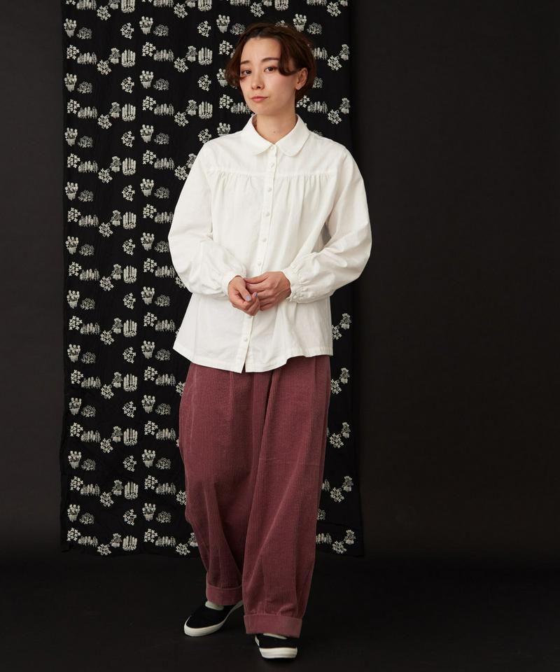 〇Cotton　Dobby 丸衿ブラウス
