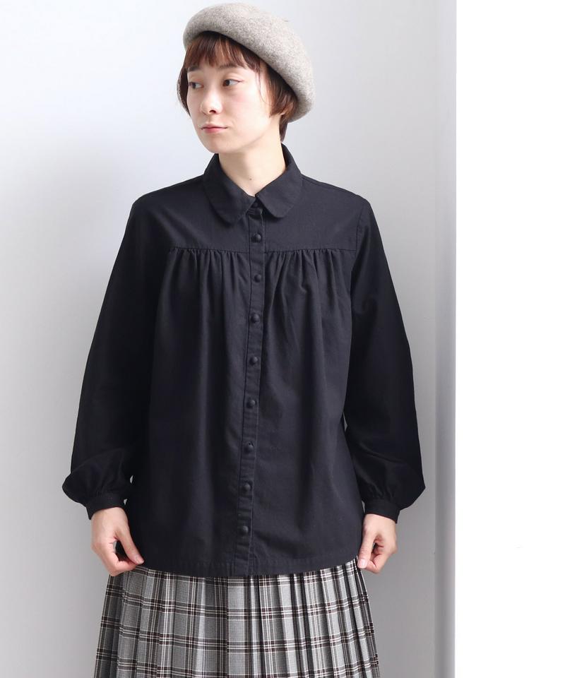 〇Cotton　Dobby 丸衿ブラウス