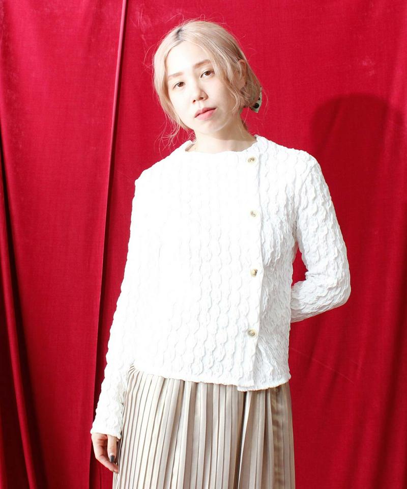 ○シャーリングジャガード2WAYカーディガン
