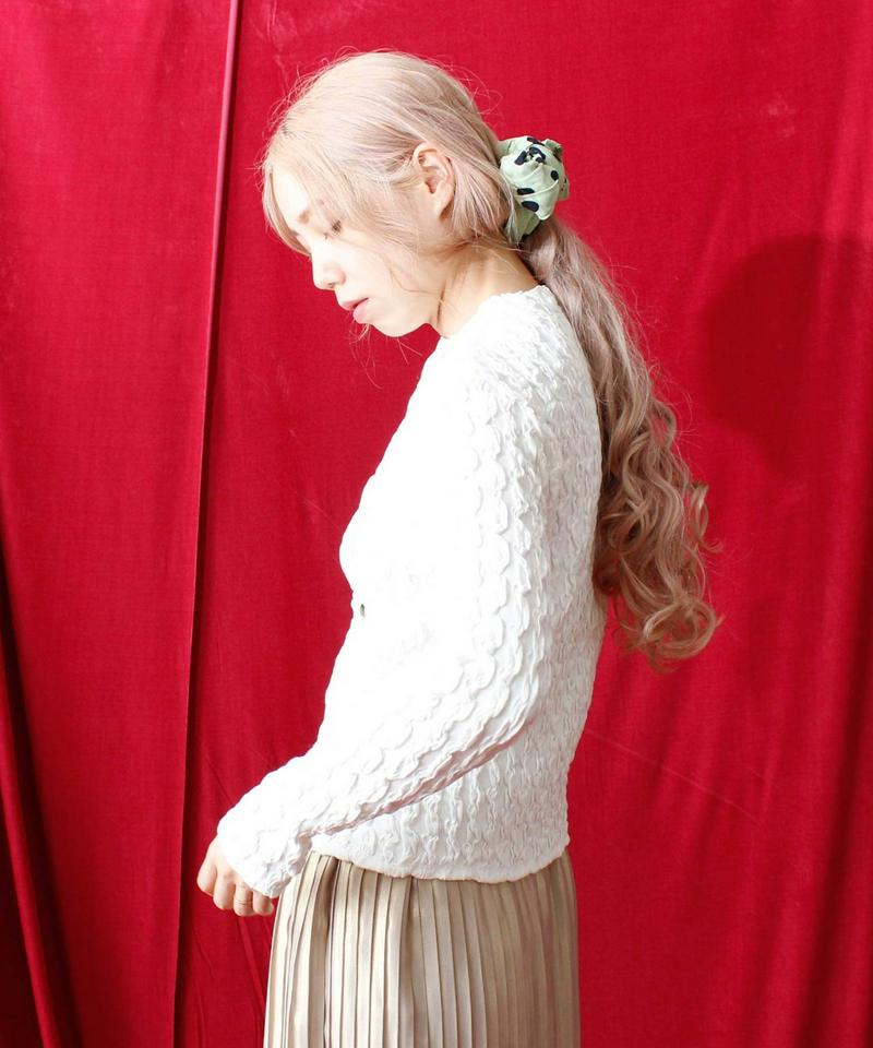 ○シャーリングジャガード2WAYカーディガン