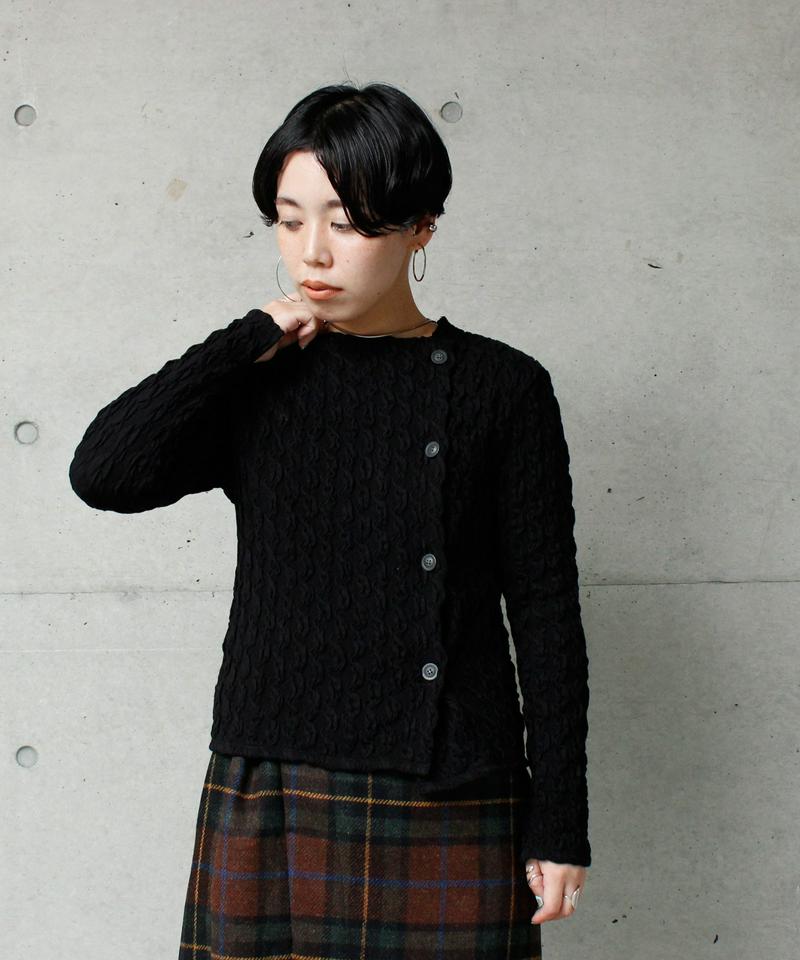 ○シャーリングジャガード2WAYカーディガン