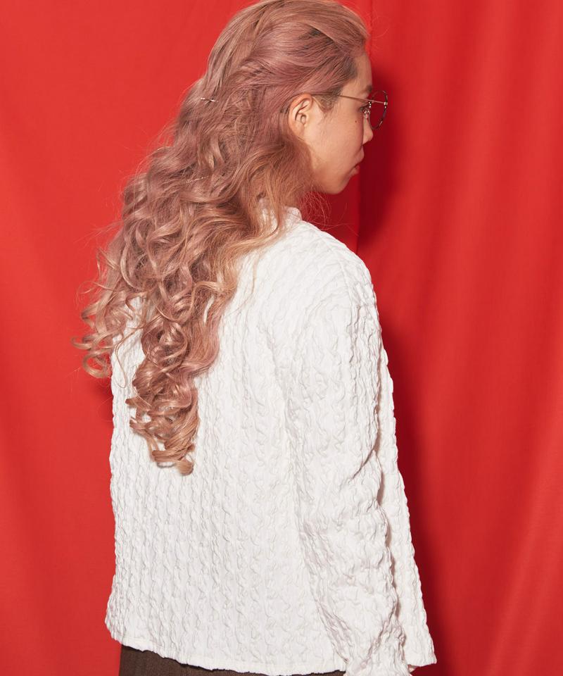 ○シャーリングジャガード2WAYカーディガン