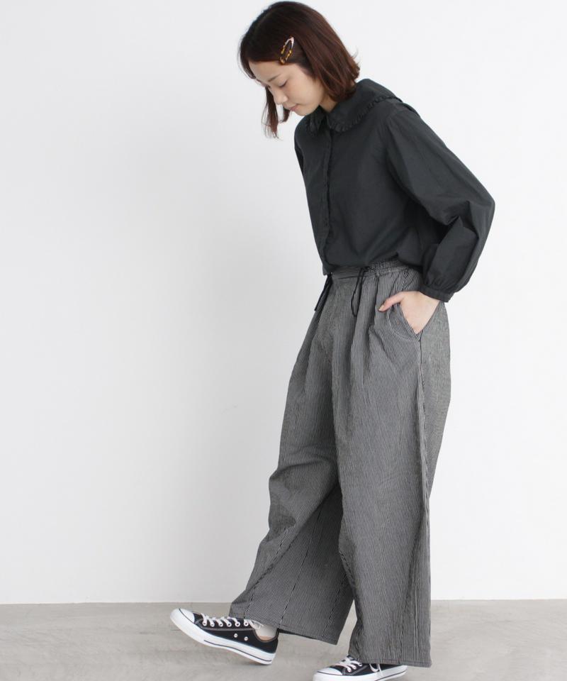 △mat コードストライプ　ボリュームパンツ