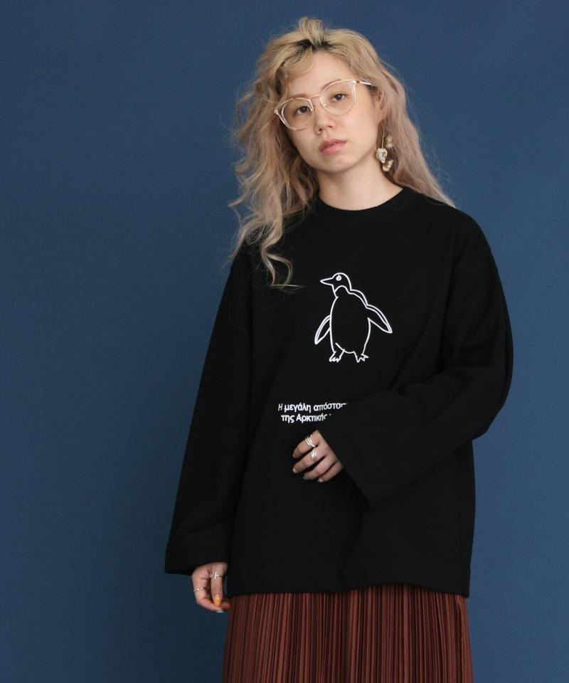 ○eiπe　「シロクマとペンギン」　クルーネックプルオーバー