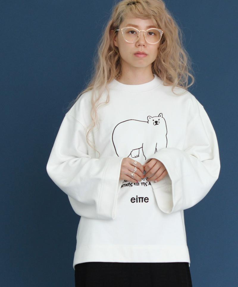 ○eiπe　「シロクマとペンギン」　クルーネックプルオーバー
