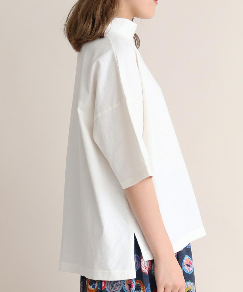 mat　USA18/-製品染め　モックネックTシャツ