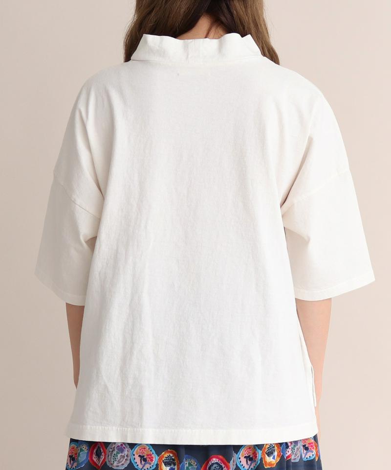 mat　USA18/-製品染め　モックネックTシャツ