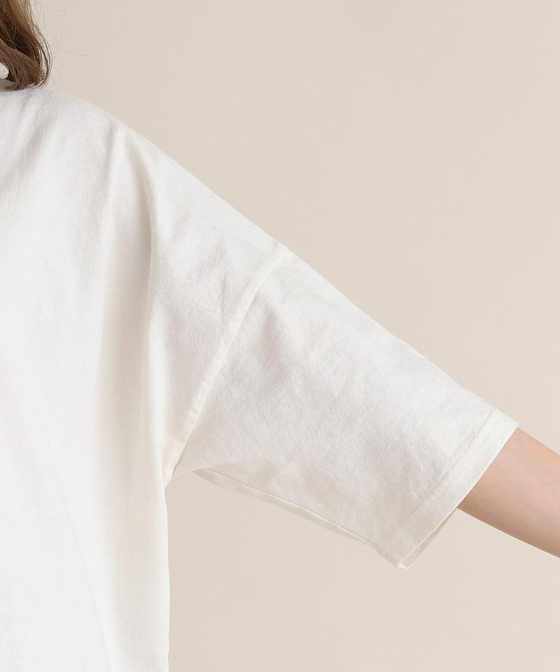mat　USA18/-製品染め　モックネックTシャツ