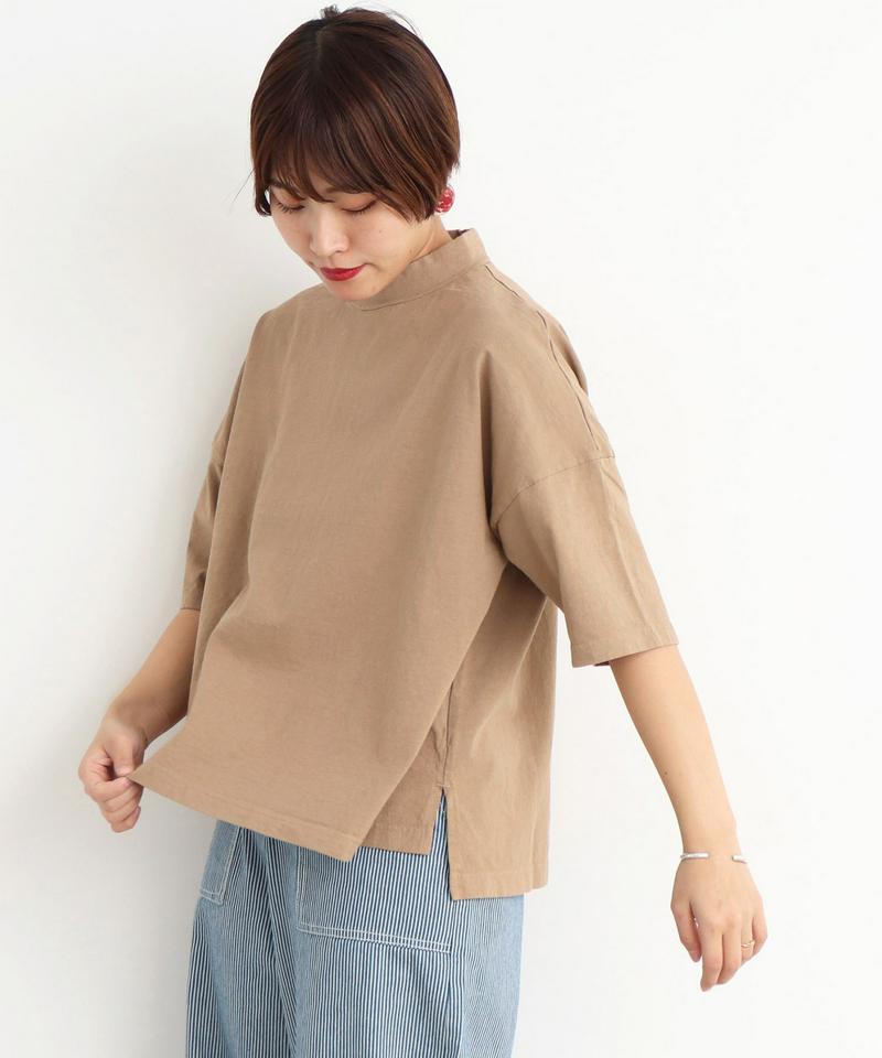 mat　USA18/-製品染め　モックネックTシャツ