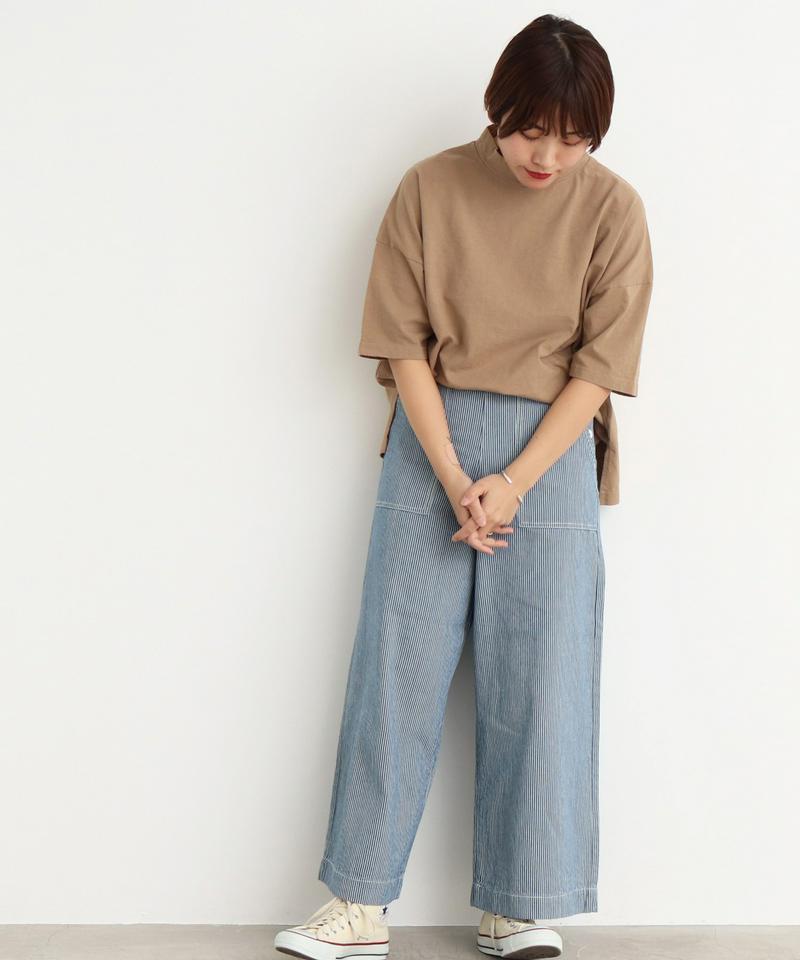 mat　USA18/-製品染め　モックネックTシャツ