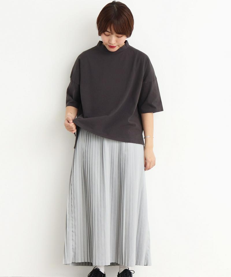 mat　USA18/-製品染め　モックネックTシャツ