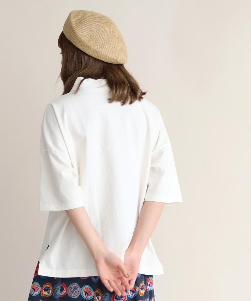 mat　USA18/-製品染め　モックネックTシャツ