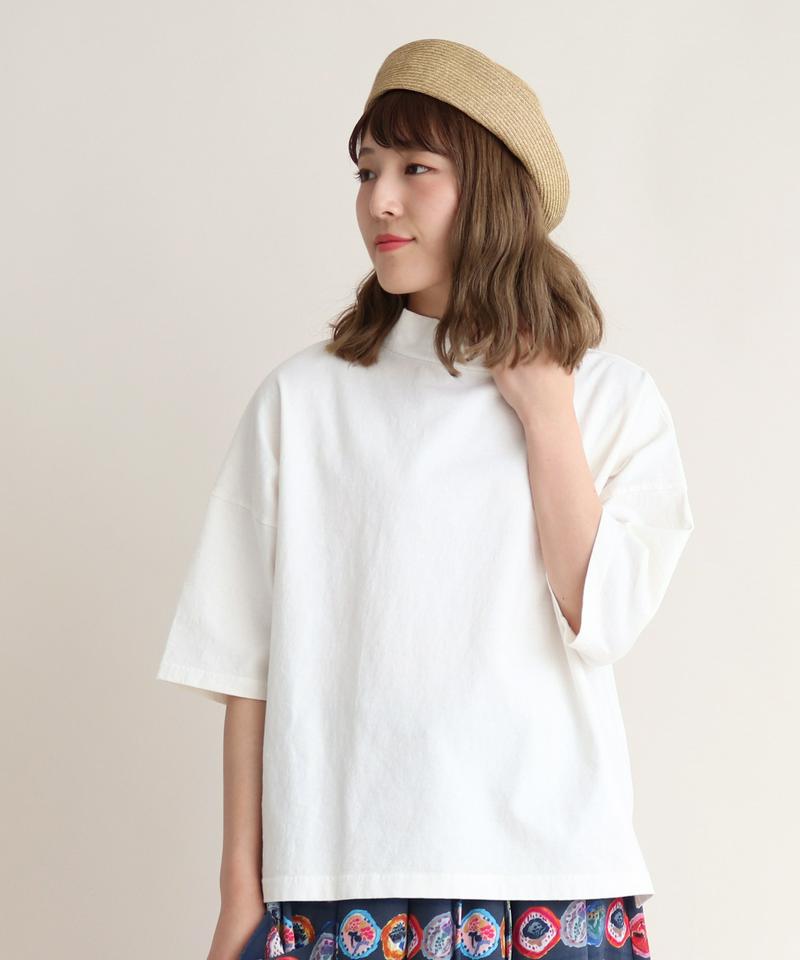 mat　USA18/-製品染め　モックネックTシャツ