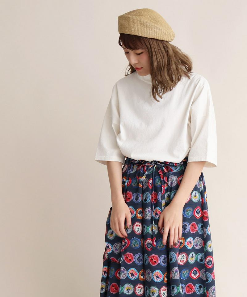 mat　USA18/-製品染め　モックネックTシャツ