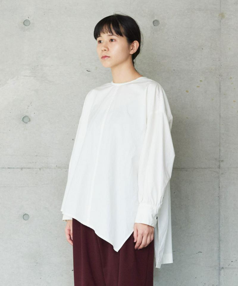 せせらぎ加工　アシメヘムブラウス（note et silence.）