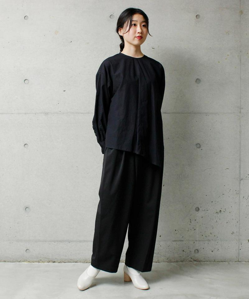 せせらぎ加工　アシメヘムブラウス（note et silence.）