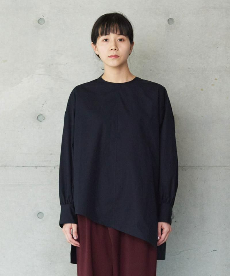 せせらぎ加工　アシメヘムブラウス（note et silence.）