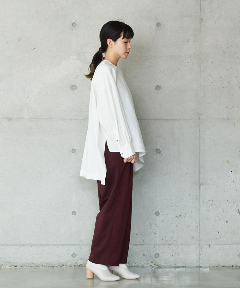 せせらぎ加工　アシメヘムブラウス（note et silence.）