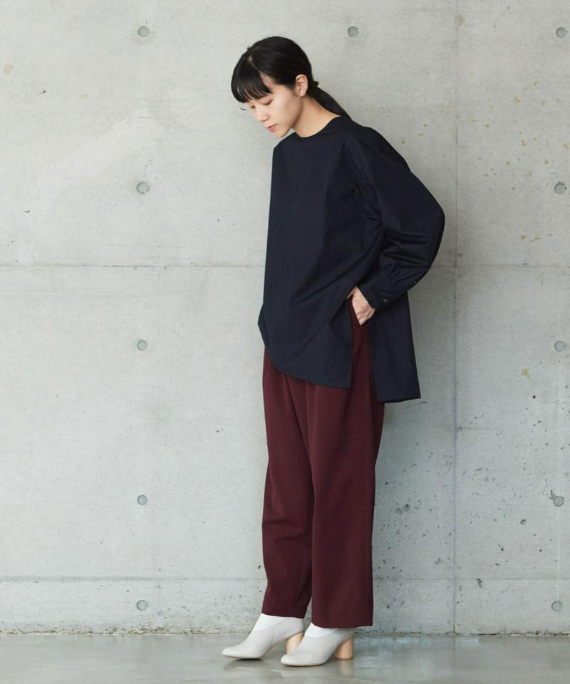せせらぎ加工　アシメヘムブラウス（note et silence.）