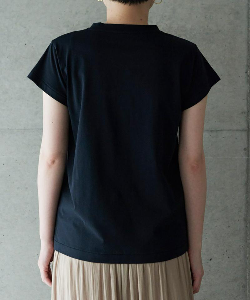 ○ 72/2ハイゲージ天竺　トライバル刺繍Tシャツ