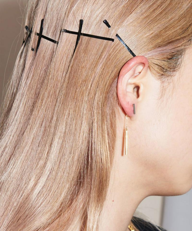 ○パイプチェーンピアス