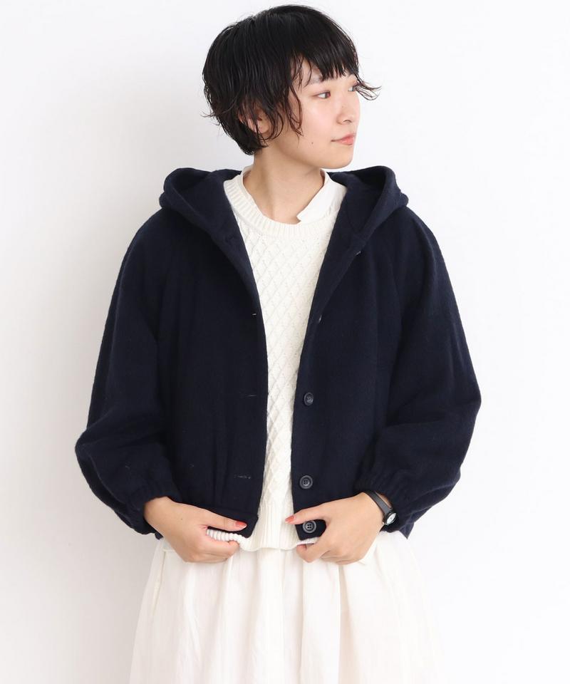 ○アルパカシャギー　フードブルゾン