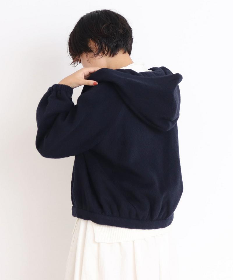 ○アルパカシャギー　フードブルゾン