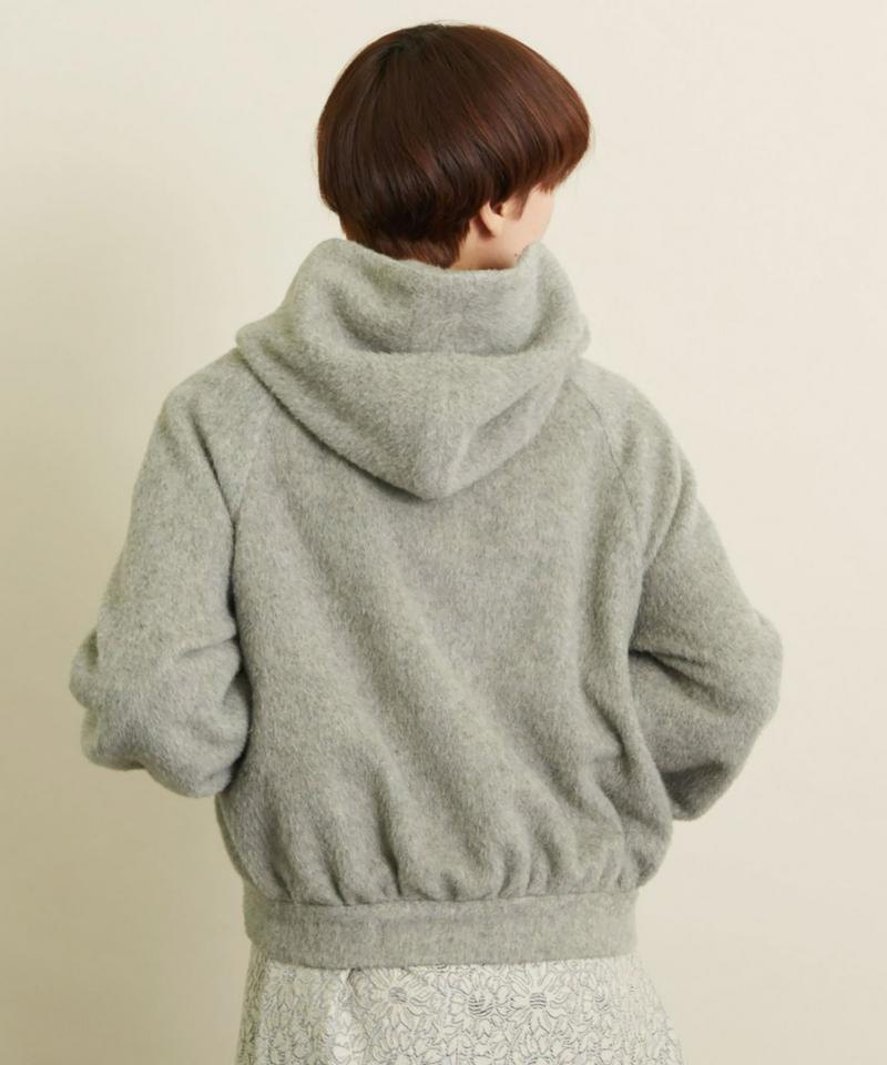○アルパカシャギー　フードブルゾン