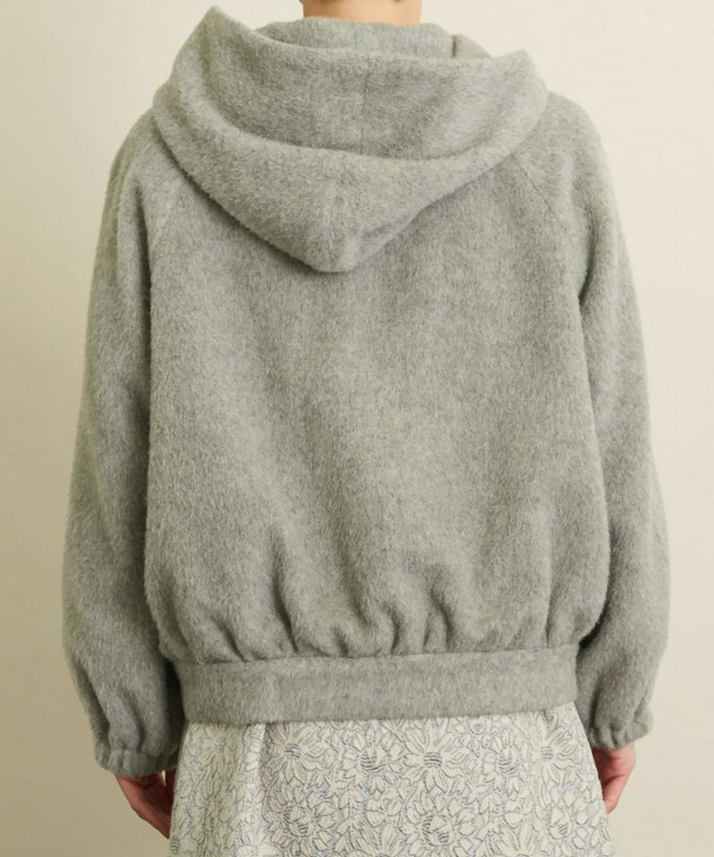 ○アルパカシャギー　フードブルゾン
