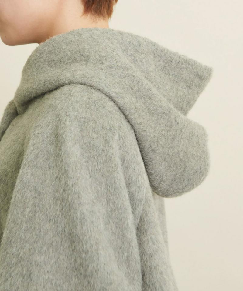 ○アルパカシャギー　フードブルゾン