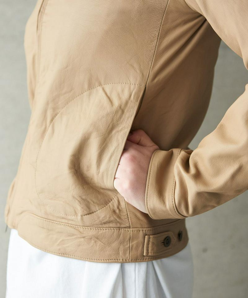 SHEEP LEATHERジップブルゾン